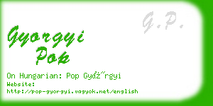 gyorgyi pop business card